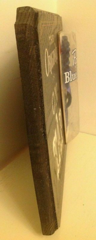 VINTAGE 3D WOODEN PABST REAL BLUE RIBBON ON TAP BEER ADVERTISING SIGN 2