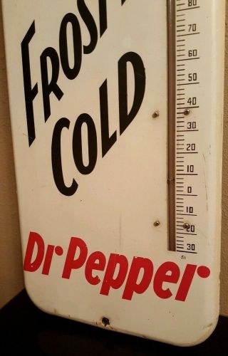 1958 Drink Dr Pepper Frosty Cold Sign - - - - 26 