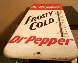 1958 Drink Dr Pepper Frosty Cold Sign - - - - 26 