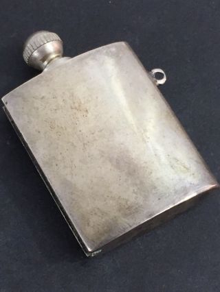 Vintage Sterling Silver Pocket Striker Lighter With Engine Turned Design 2