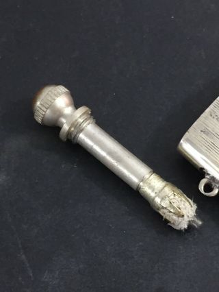 Vintage Sterling Silver Pocket Striker Lighter With Engine Turned Design 6