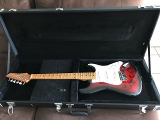 Sx Vintage Series Strat Electric Guitar Custom Handmade Quilted With Case