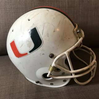Vintage Um University Of Miami Air Power Canes Football Helmet Hurricanes