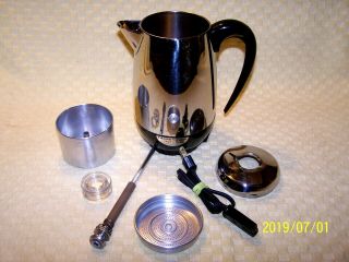 Vintage Farberware 2 - 8 Cup Superfast Model 138 Electric Coffee Percolator