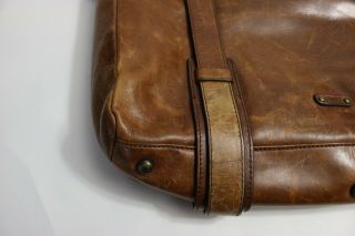 Frye Men ' s Logan Antique Cognac Leather Pull up Flap Briefcase Cognac 6