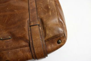 Frye Men ' s Logan Antique Cognac Leather Pull up Flap Briefcase Cognac 7