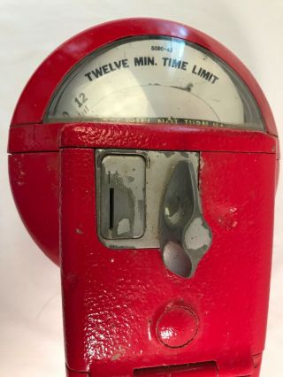 Vintage 1c DUNCAN MILLER 12 Minute Parking Meter w/COA Merrill,  Wisconsin Retire 4