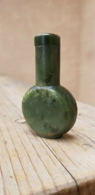 Antique Chinese Jade Snuff Bottle Hand Carved 19th C. 5