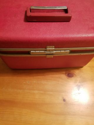 Vintage Samsonite Pink Make - Up Case / Train Case