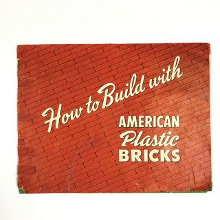 Vintage American Plastic Bricks Elgo Haslam 1953 Instructions Guide Build 16 Pg