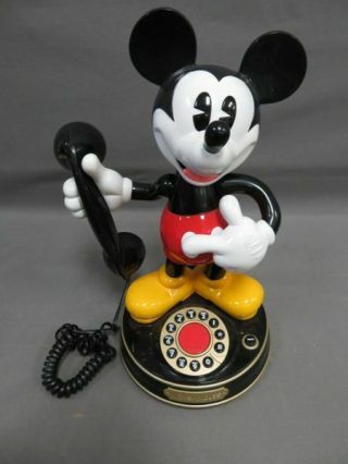 Vintage Disney Mickey Mouse 1 Telephone Telemania Talking Animated Phone