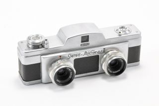 (114) Vintage MEOPTA Stereo - Mikroma II 16mm miniature camera w/25/3.  5 lenses 2