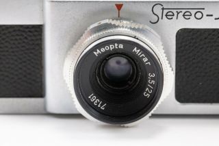 (114) Vintage MEOPTA Stereo - Mikroma II 16mm miniature camera w/25/3.  5 lenses 6