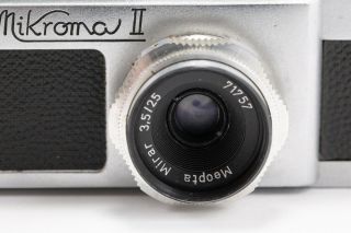 (114) Vintage MEOPTA Stereo - Mikroma II 16mm miniature camera w/25/3.  5 lenses 7