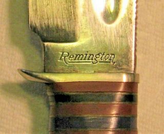 Vtg Sheath Hunt Blade Remington H35 Antique Knife 1 Old Orig,  1 Leather Case