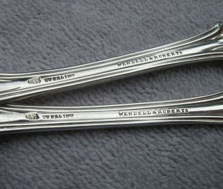 PAIR Whiting Sterling PRINCE ALBERT (1855) LG DINNER FORKS - 8 1/8 Inch - STAG Crest 5