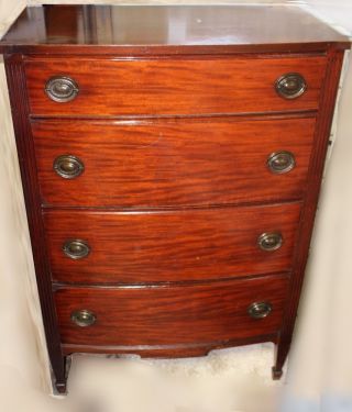 Vintage Duncan Phyfe Style Mahogany Chest Of Drawers