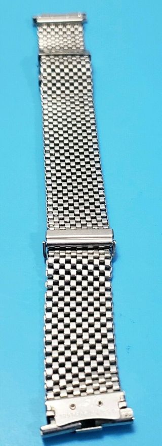 Vintage Jb Champion Stainless Steel Mesh Watch Band Nasa Omega Speedmaster Rare