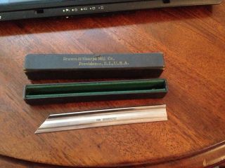 Vintage Brown & Sharpe 530 6 1/4 " Knife Edge Straight Edge Tool W/ Box