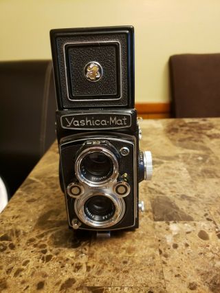 Vintage Yashica - Mat Copal - Mxv 1:3.  5 F=80mm Camera W/case Made In Japan 08 - 1958