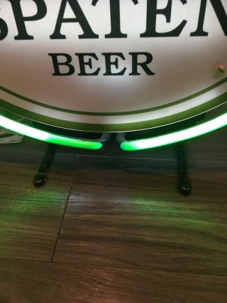 Vintage Oval Spaten Beer Neon Sign 21” X 18” RARE 4
