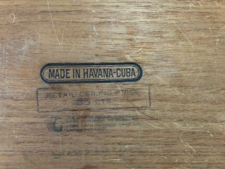 VINTAGE RAMON ALLONES WOODEN CIGAR BOX 100 CLUB CABINETS EMPTY BOX 12