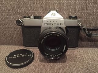 Vintage Asahi Pentax Sp1000 35mm Film Camera Smc Takumar 1:2/55 Lens & Case