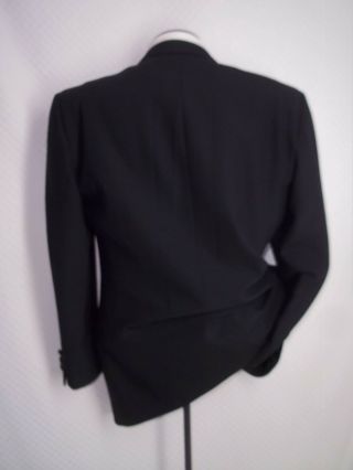 Giorgio Armani 1 Buttons Solid Black Wool Vintage Tuxedo Jacket,  Coat 40 R 5