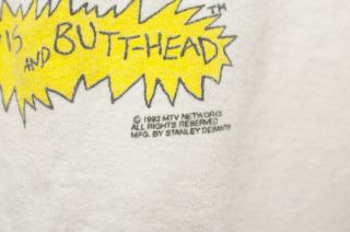 Vtg Beavis and Butthead MTV Show All Over Print Tee T - shirt Size L Made in USA 8