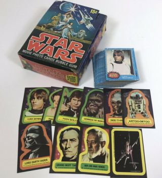 Vintage Star Wars Trading Cards 1977 Complete First Set Plus Stickers