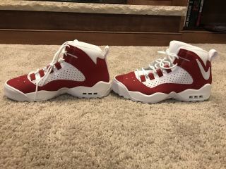 NIKE AIR DARWIN DENNIS RODMAN RED WHITE CHICAGO BULLS SZ 10 VTG Rare 4