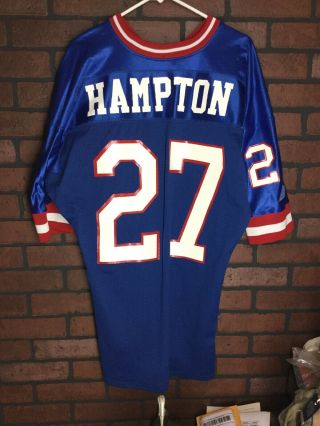 Vintage 1990’s Authentic APEX York Giants 27 HAMPTON Football Jersey 6