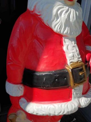Vtg Huge Lifesize General Foam Santa Claus Light Up Blow Mold 59 