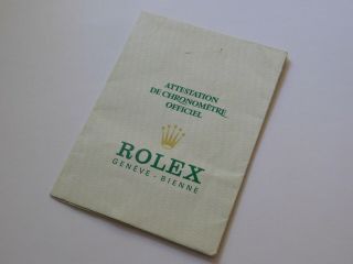 ROLEX VINTAGE WRIST WATCH CERTIFICATE PAPERS DATED 1974 2