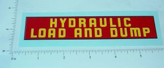 Structo Hydraulic Dump N Load Truck Sticker St - 063