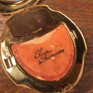 Vtg USA Makeup Compact Elgin American Eagle Shield United States PRIORITY MAIL 7