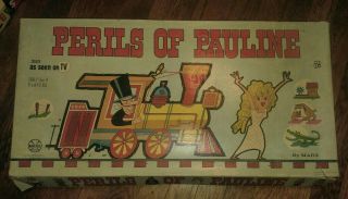 2 Vintage Board Games Perils Of Pauline And Poosh - M - Up Rare
