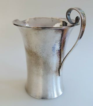 Antique American Hand Made Hammered Fine Serving Sm Pitcher Sterling Silver