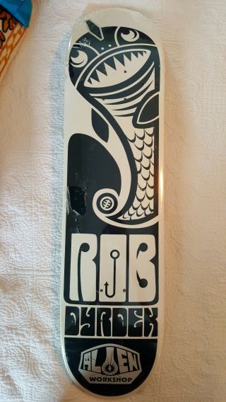 Rare Alien Workshop Aws Skateboard Deck Vintage Rob Dyrdek 2001don Pendleton Art