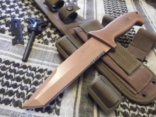 Rare Vintage Discontinued Crkt Fixed Blade Desert Tanto Combat Survival Knife