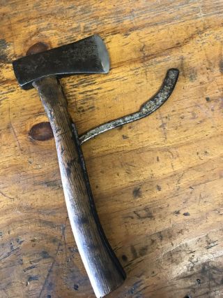 VINTAGE ANTIQUE MARBLE ARMS & CO AXE HATCHET No.  5 SAFETY 1898 6