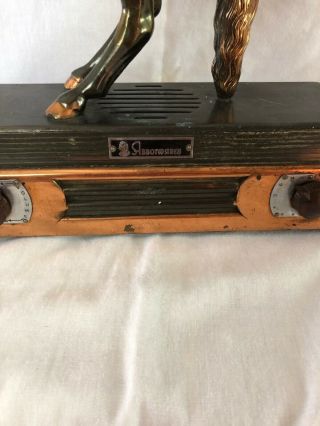 1940’s Vintage Rare Abbotwares Cowboy Bucking Brass Radio 8