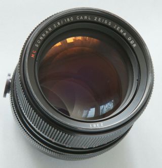 RARE Carl Zeiss Jena MC Sonnar 180mm/2,  8 lens adapted for Pentax 6x7 67II 8