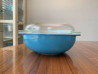 Vintage Pyrex Horizon Blue 024 2 Quart Dish With Handles Vhtf