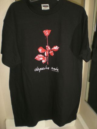 Vintage 90s Dm Depeche Mode T Shirt 1998 The Singles Tour Rare Sz Large