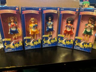 Vintage 1995 Bandai Sailor Moon 6 " Poseable Adventure Dolls
