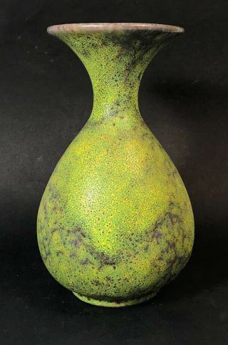 Vintage Haeger Lime Peel Vase Alrun Osterberg 9 - 3/8 "