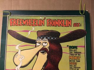 Vintage Poster Freewheelin’ Franklin 1971 Shelton Marijuana Money Dope 2