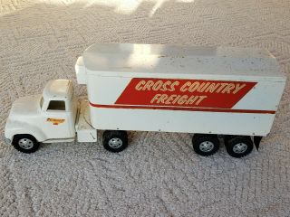 Rare Tonka Toys Cross Country Freight Truck,  Wood Base