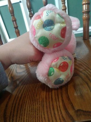 VERY RARE VINTAGE 1991 HALLMARK YUM YUM PLUSH PINK GIGGLING GUMBALL MOUSE 4